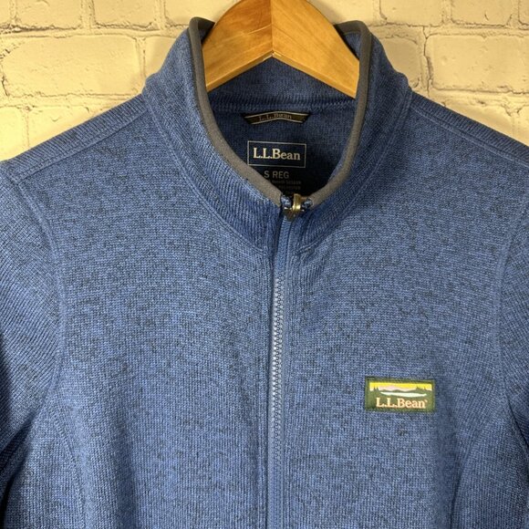 LL Bean Jacket Womens Small Blue Sweater Fleece Full Zip‎ Hiking Outdoor - Picture 3 of 6